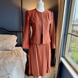 Vintage Rust Coloured Skirt Suit NWT